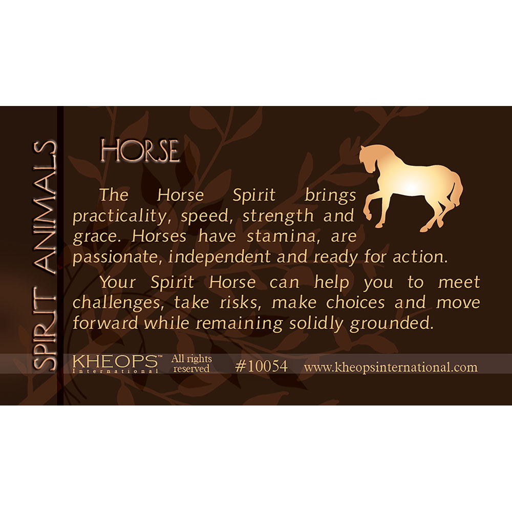 Spirit ANIMAL Info Card  Horse  (each)