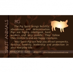 Spirit Animal Info Card  Lucky Pig  (each)