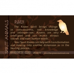 Spirit Animal Info Card  Raven  (each)