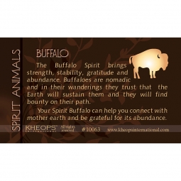 Spirit Animal Info Card  Buffalo  (each)