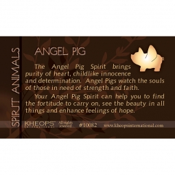 Spirit Animal Info Card Angel-Pig (each)