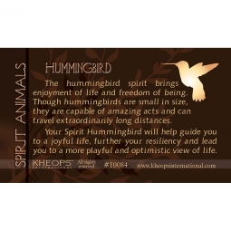 Spirit Animal Info Card Hummingbird (each)