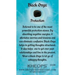 Gemstone Properties Info Card   Black Onyx (each)