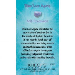 Gemstone Properties Info Card Blue Lace Agate (Each)