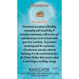 Gemstone Properties Info Card   Moonstone (each)