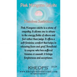 Gemstone Properties Info Card   Pink Magano Calcite (each)