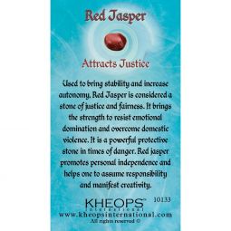 Gemstone Properties Info Card Red Jasper (each)