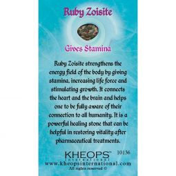 Gemstone Properties Info Card Ruby Zoisite (each)