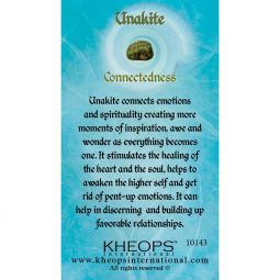 Gemstone Properties Info Card   Unakite (each)