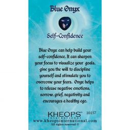 Gemstone Properties Info Card Blue Onyx (Each)