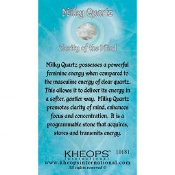 Gemstone Properties Info Card Milky Quartz (each)