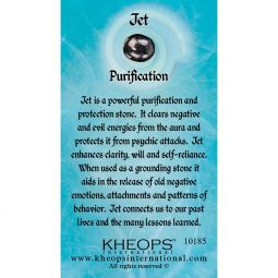 Gemstone Properties Info Card Jet (each)