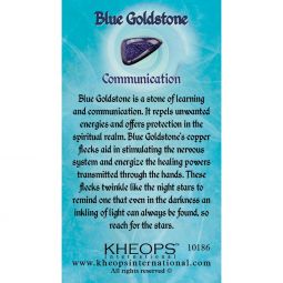 Gemstone Properties Info Card Blue Goldstone (each)