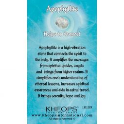 Gemstone Properties Info Card Apophyllite Tips (Each)