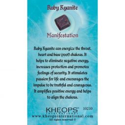 Gemstone Properties Info Card Ruby Kyanite (Each)