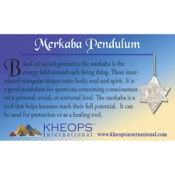 Pendulum Properties Info Card - Merkaba (Each)