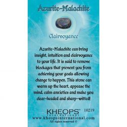 Gemstone Properties Info Card - Azurite-Malachite (Each)