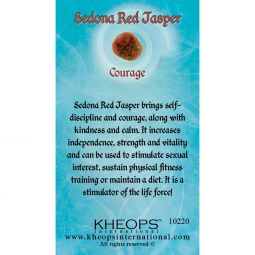 Gemstone Properties Info Card - Sedona Red Jasper (Each)