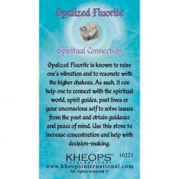 Gemstone Properties Info Card - Opalized Fluorite (Each)