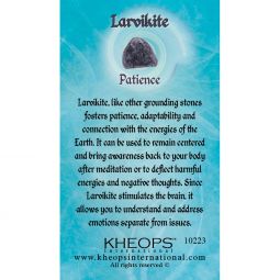 Gemstone Properties Info Card - Larvikite (Each)