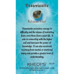 Gemstone Properties Info Card - Vesuvianite (Each)