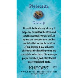 Gemstone Properties Info Card - Pietersite (Each)