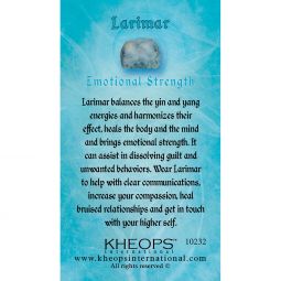 Gemstone Properties Info Card - Larimar (Each)