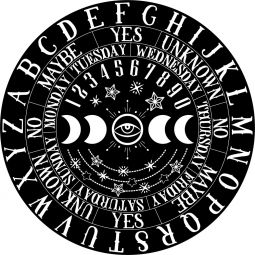 Wooden Pendulum Board - Moon Phases - Black (Each)