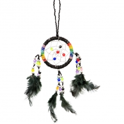 Dreamcatcher Beaded 7 Chakras - Black (Each)