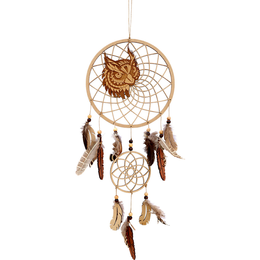 Dreamcatcher Wooden LASER Cut - Owl (Each)