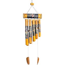 Bamboo Windchimes - Painted Moon Phases (Each)