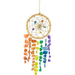 Dreamcatcher Wreath w/ Beach Glass - Chakra (Each)