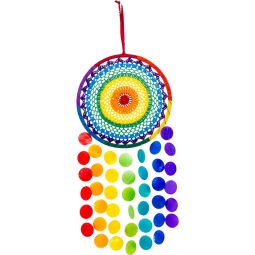 Wall Hanging Dreamcatcher Woven - Chakra w/ Shells (Each)