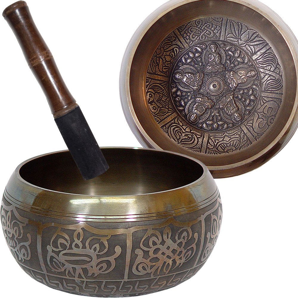 Embossed Singing Bowl LARGE 5 Dhyani Buddhas (Each)