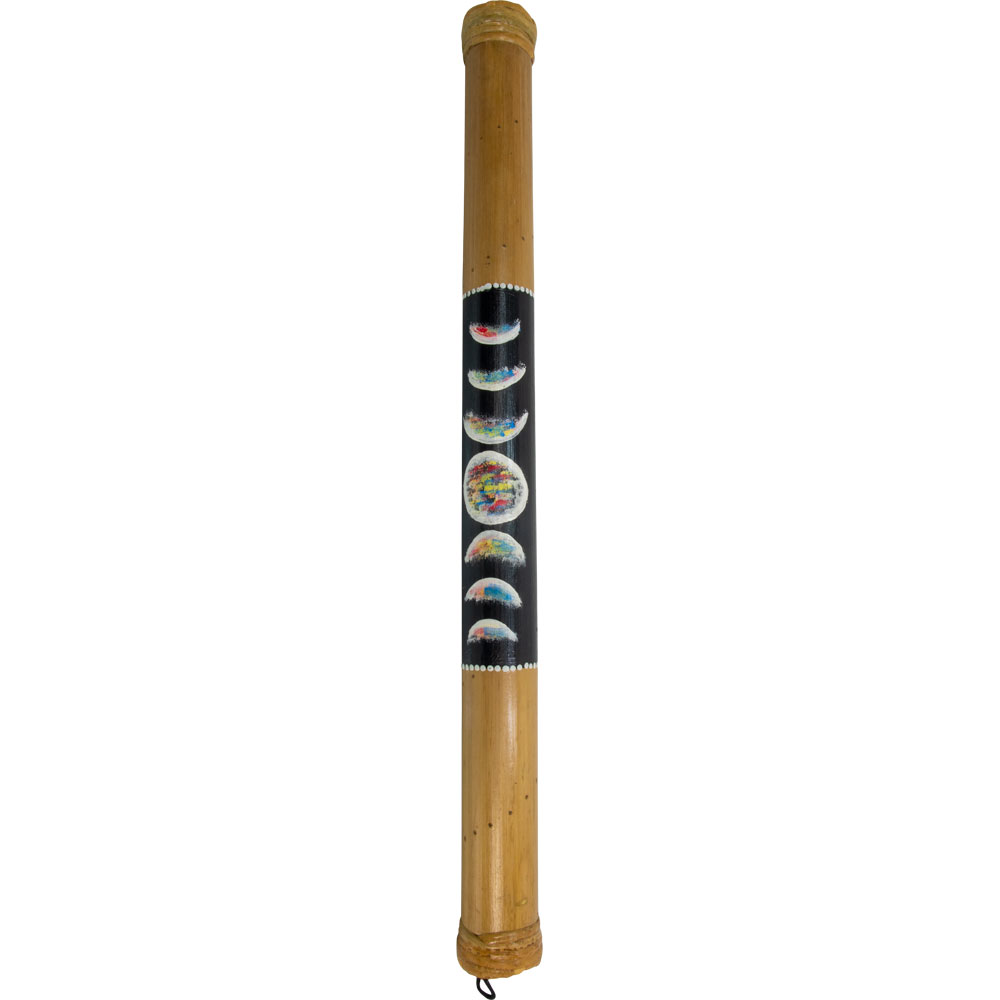 Bamboo Painted Rainstick - Moon Phases - LARGE (Each)