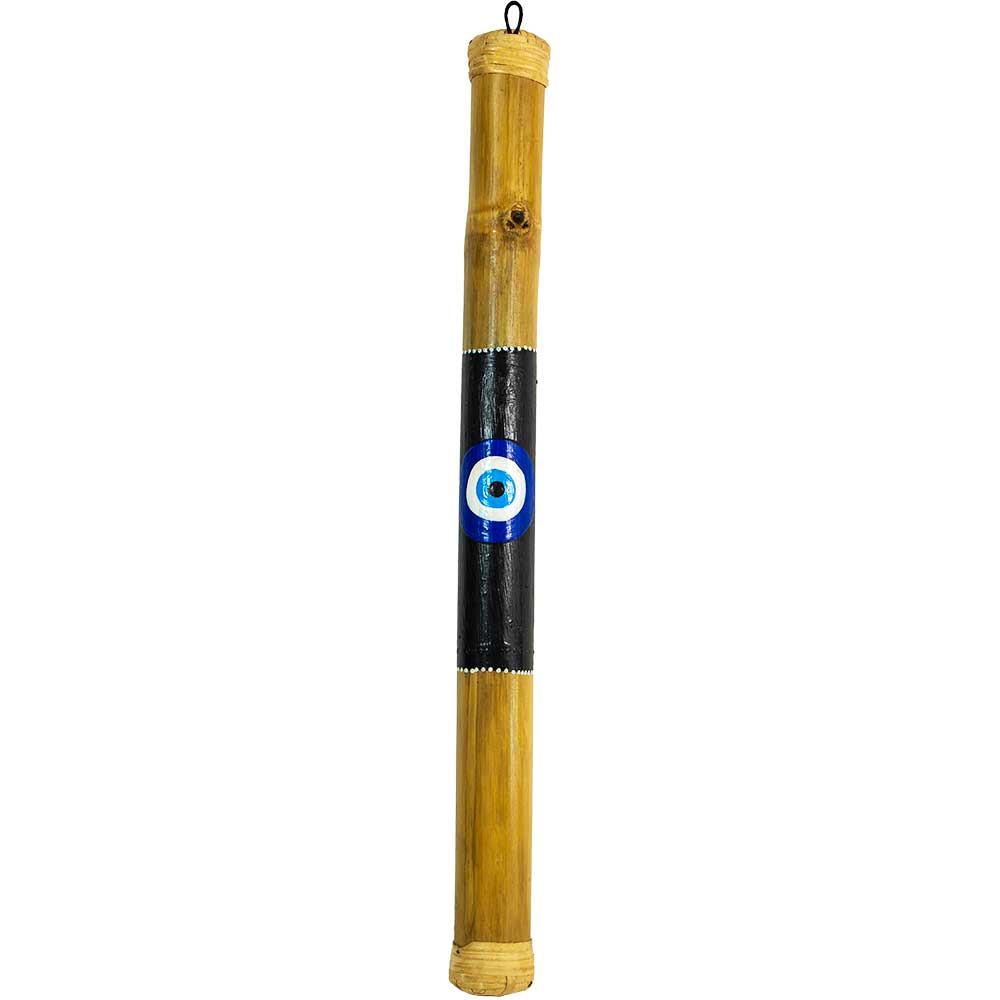 Bamboo Painted Rainstick - Evil Eye - LARGE (Each)