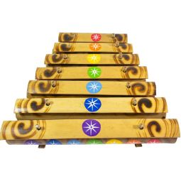 Bamboo Xylophone w/ Hand Painted Chakra (Each)