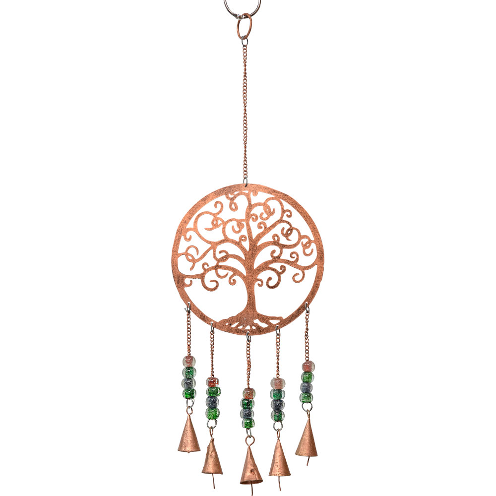 Brass Bell Chime Large - Copper METAL Tree of LIfe (Each)