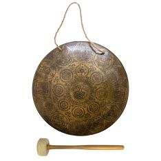 Ancient Design Handcrafted Meditation Gong 18in - Sacred Symbols (Each)