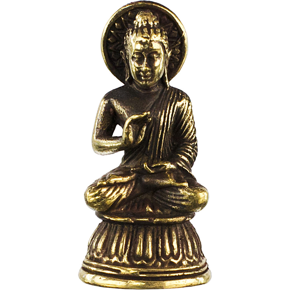 Mini Brass Statues Chakra Buddha (Pk of 3): Kheops International