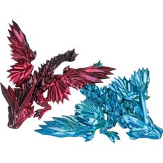 3D Printed Fidget  Medium Crystal Winged Dragon - Ast'd Colors (Each)