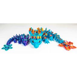 3D Printed Fidget Large Cherry Blossom Dragon - Ast'd Colors (Each)