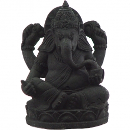 Volcanic Stone Statue Ganesha Black (each)