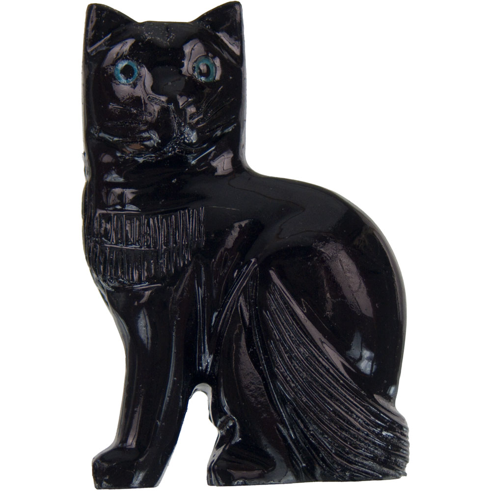 Spirit ANIMAL 1.25-inch Cat Black Onyx (pack of 5)