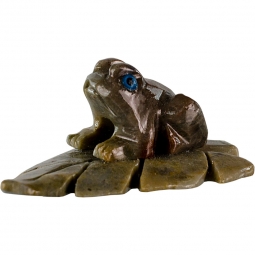 Spirit Animal 1.25-inch Frog on Leaf Dolomite (pack of 5)