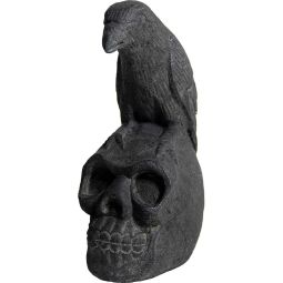Volcanic Stone Statue - Skull & Raven (Each)