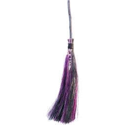 Wicca Besom - Purple/ Black - Goddess w/ Amethyst (Each)