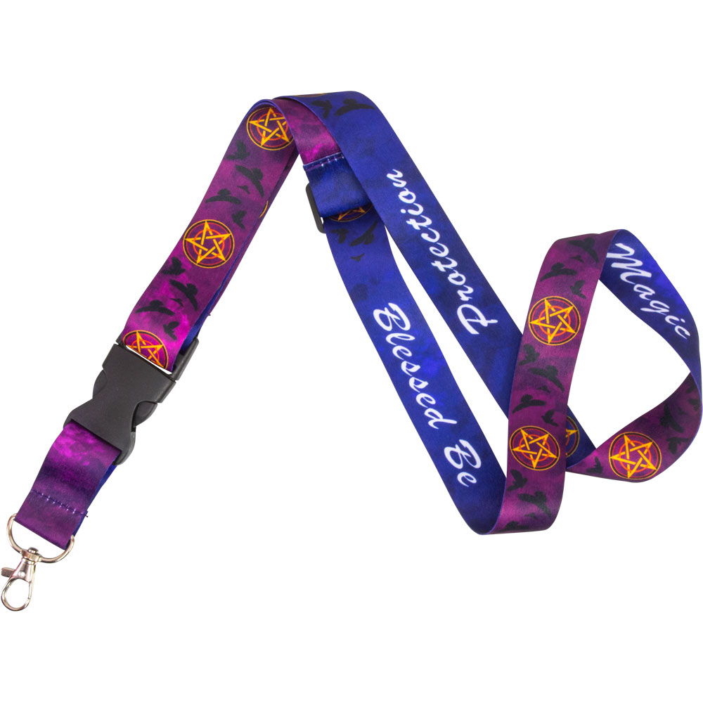 Inspirational LANYARD Adjustable - Pentacle & Raven (Each)