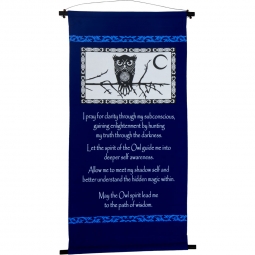 Cotton Inspirational Banner - Owl Spirit Prayer (Each)