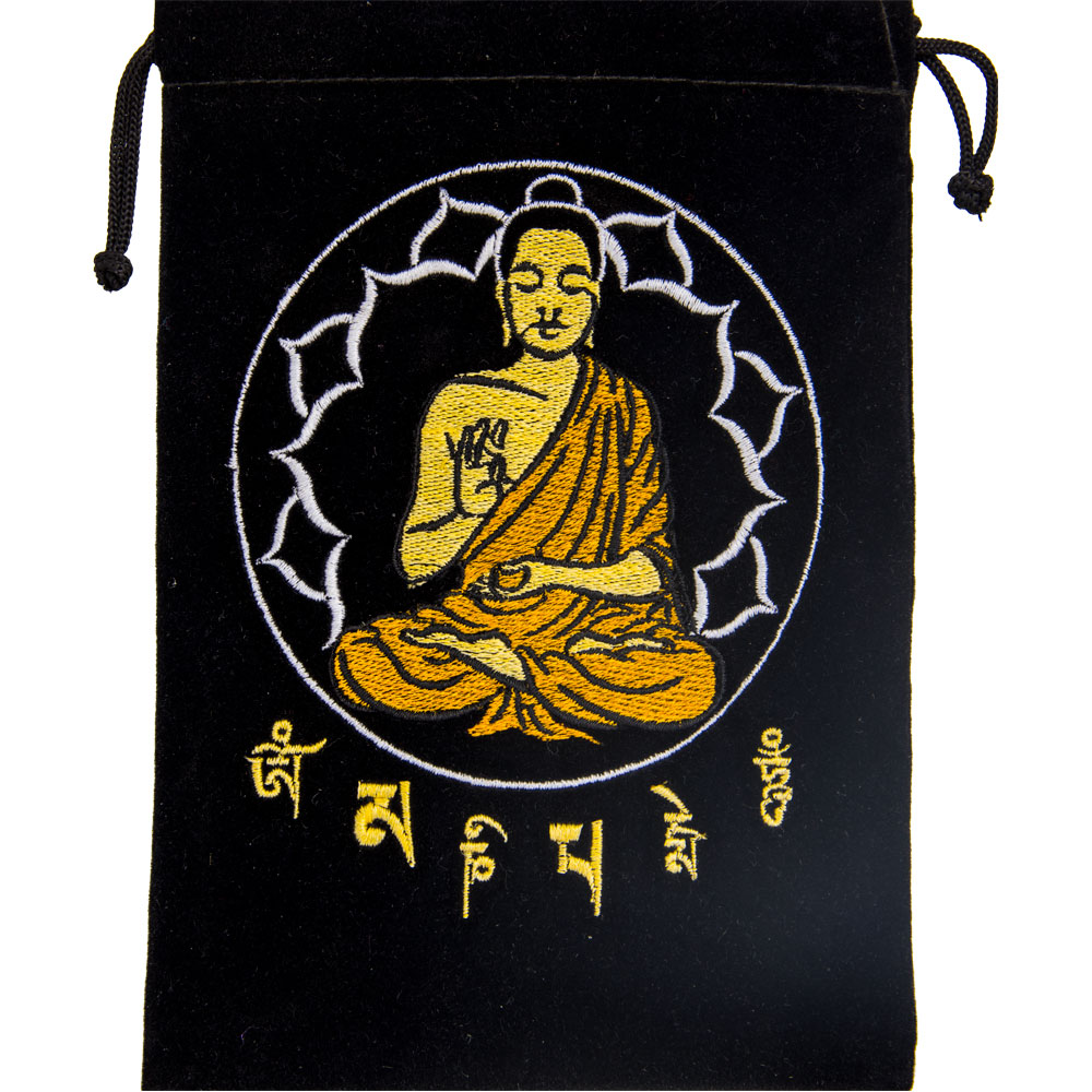 Unlined Velvet BAG Embroidered Buddha (Each)